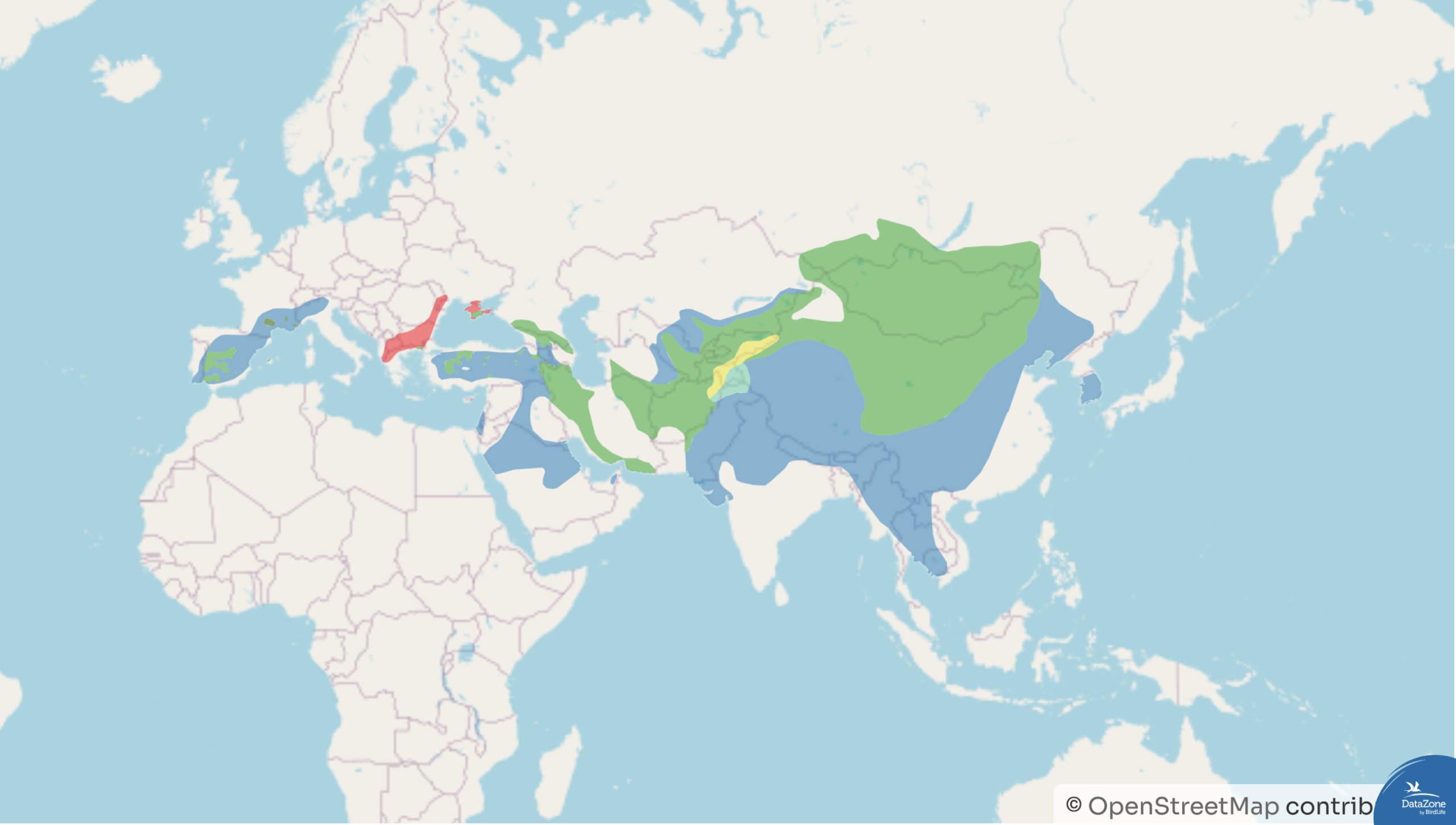 نقشه پراکنش دال سیاه در ایران و جهان